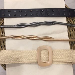 Collection of 4 belts. Size small